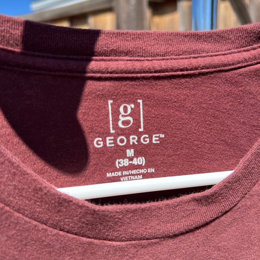George plain red long sleeve tee